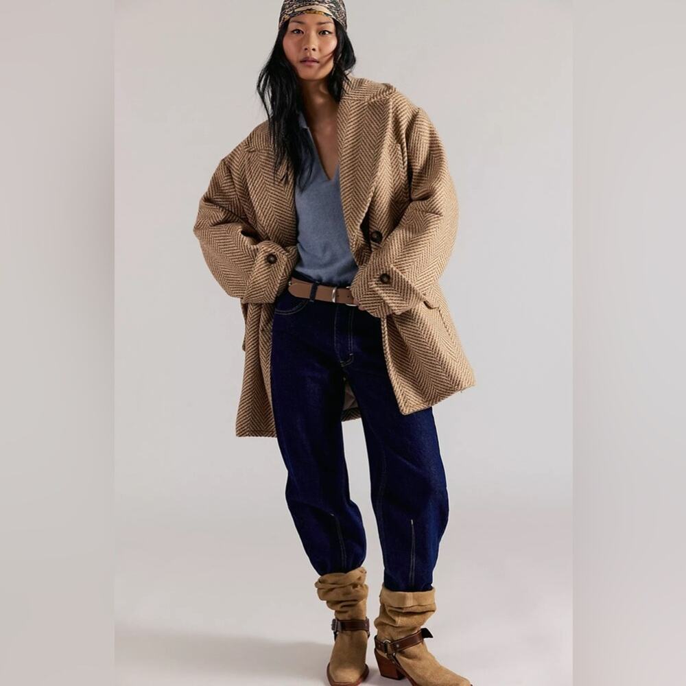 Free People Ari Wool Peacoat